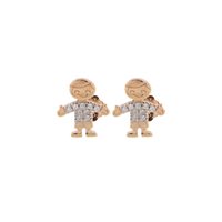 Orecchini Rue des Mille Donna Stardust Double in Argento ORZ-007 LOB BIMBO - ORZ-007 LOB BIMBO